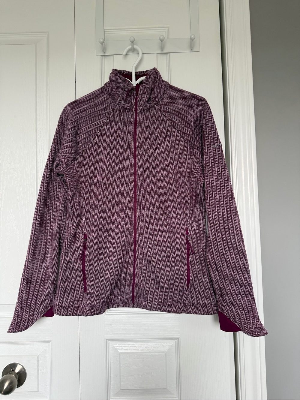 Columbia Women's Heathered Plum Full-Zip Utility Jacket